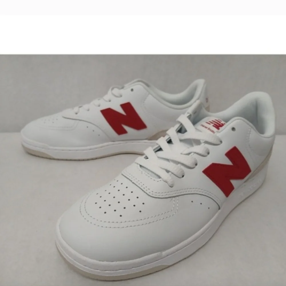 NWOT Unisex New Balance BB80 White and Red Athletic Shoes - Picture 4 of 8